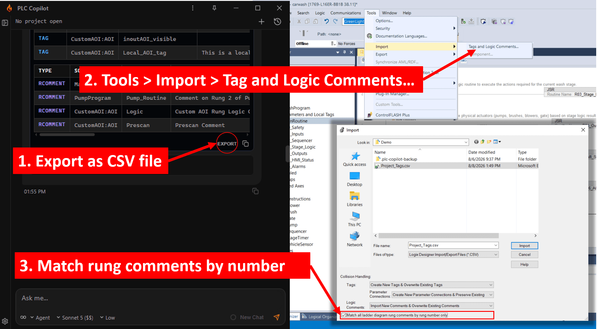 Copy AI Generated Tags and Comments Back to Studio 5000
