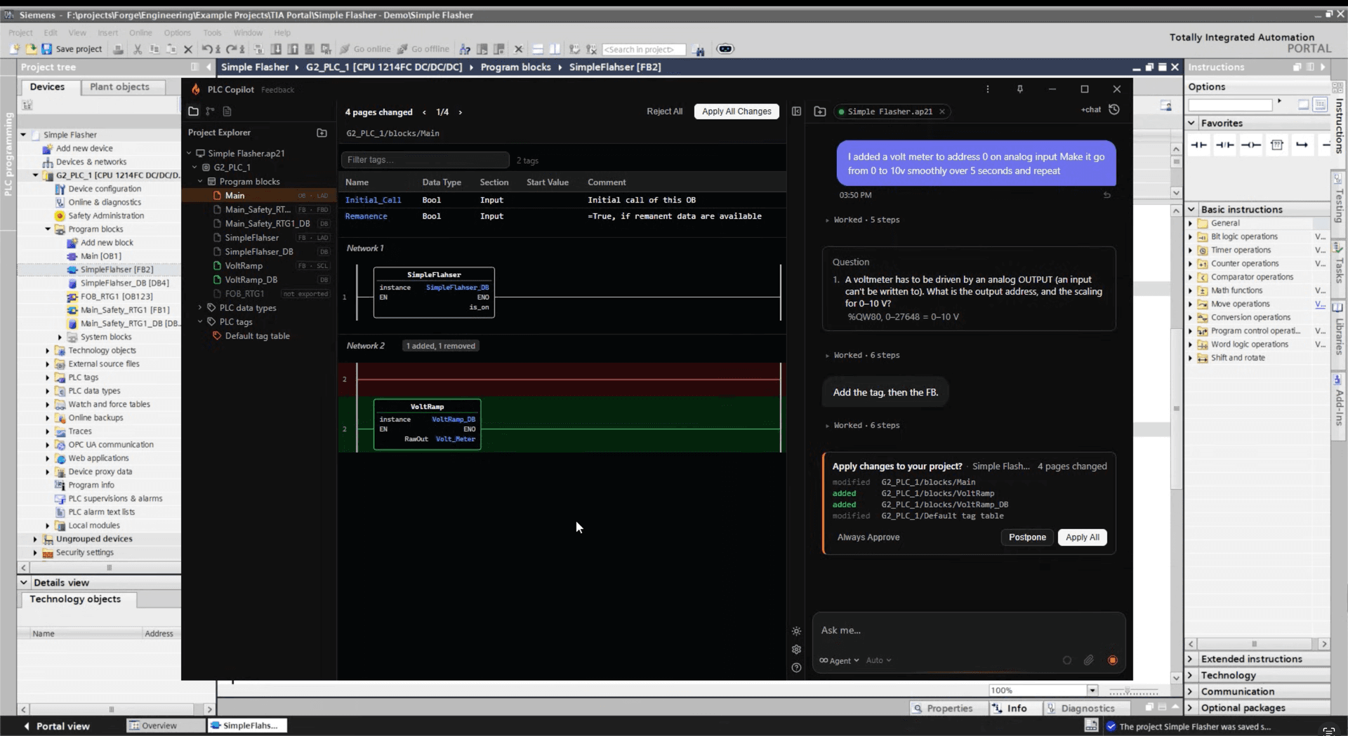 PLC Copilot: Human In The Loop Siemens TIA Portal Support