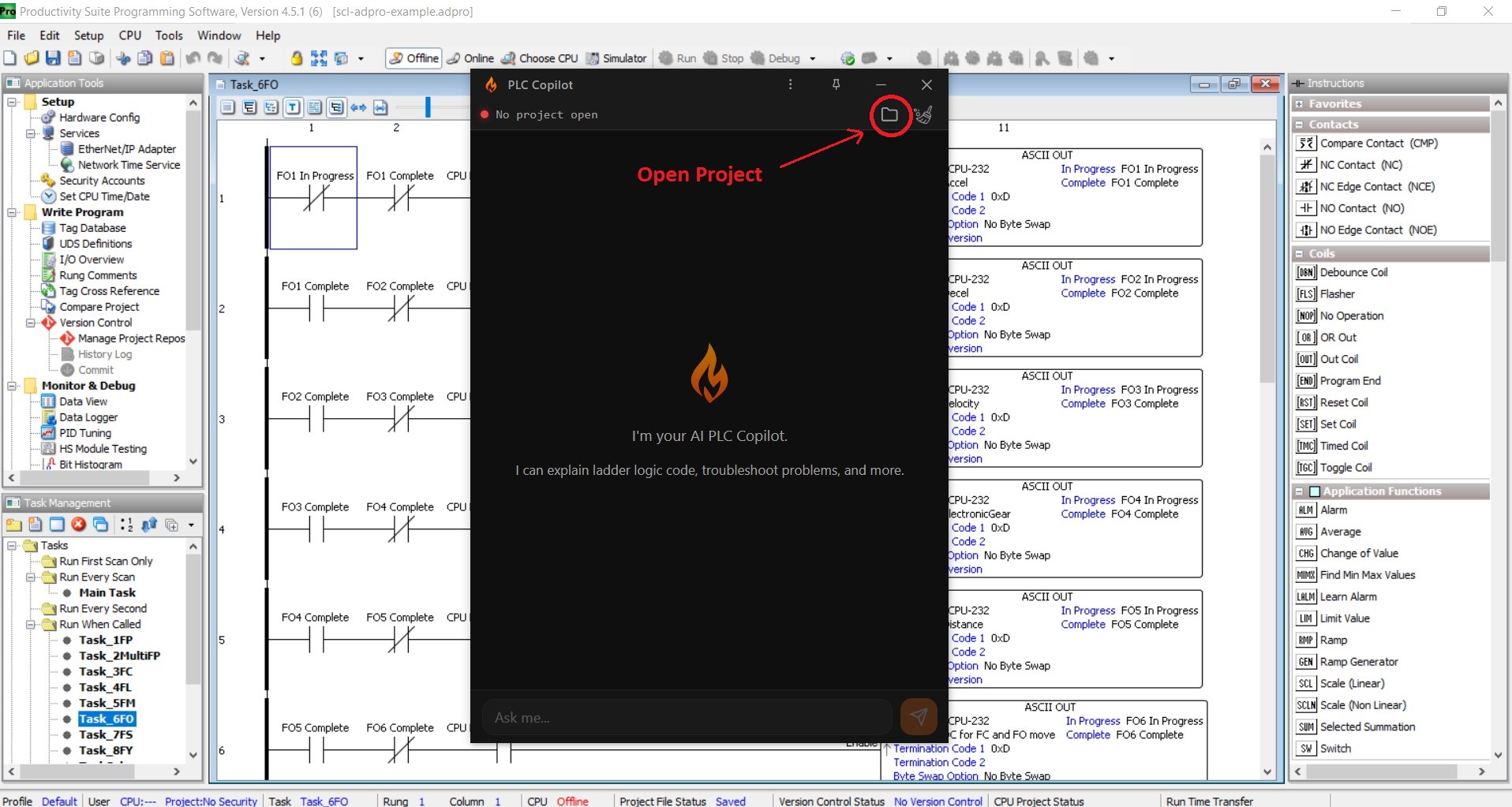 PLC Copilot with Productivity Suite project